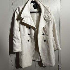 White Zara peacoat size L